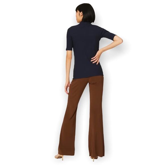 HATCH Navy Blue Ribbed Rowan Maternity Top-2 - Picture 3 of 9